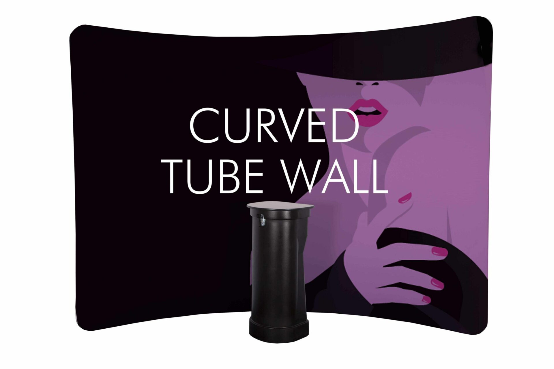 VD-TUB-Mur tube incurvé tissus